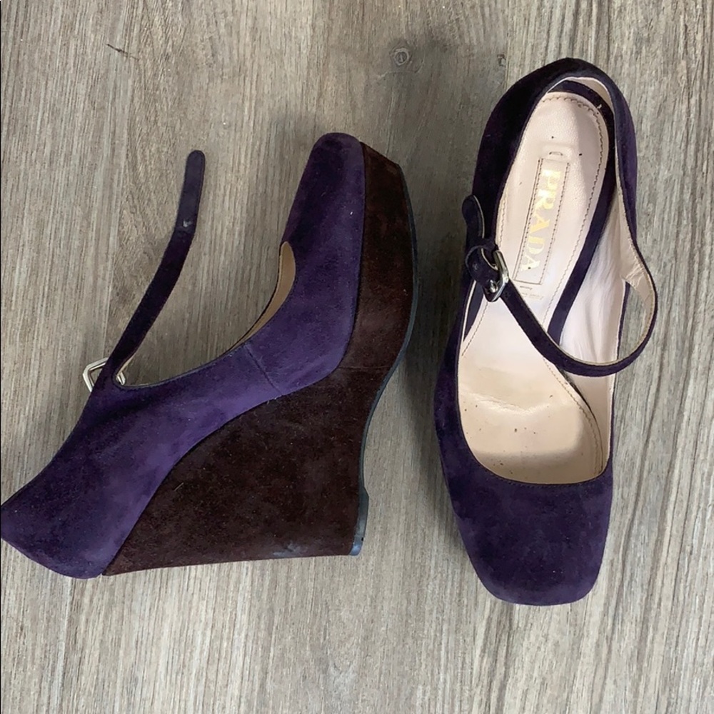 vintage prada wedge mary janes